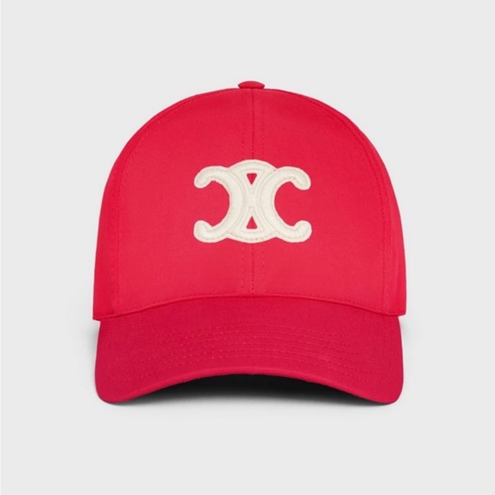 Celine TRIOMPHE BASEBALL CAP IN COTTON WITH TRIOMPHE PATCH